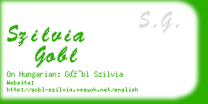 szilvia gobl business card